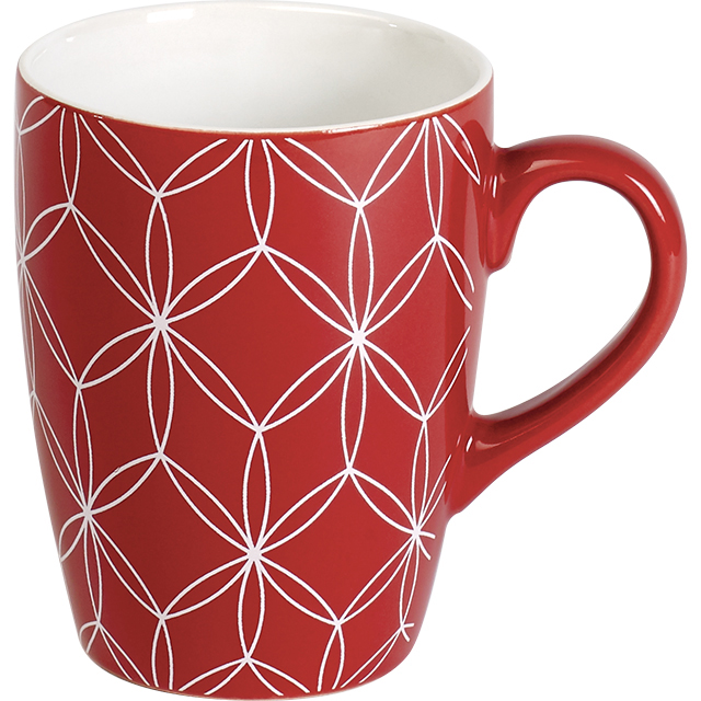 Mug céramique décor rouge 