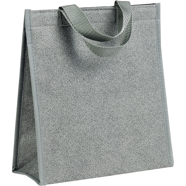 Sac isotherme rectangle gris 2 anses nylon/fermeture scratch 