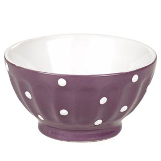 Bowl ceramic purple polka-dot 