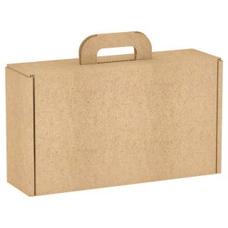 Suitcase cardboard rectangular kraft