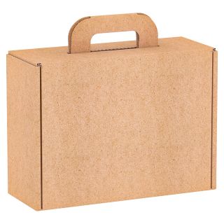 Suitcase cardboard rectangular kraft