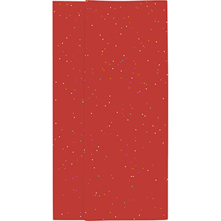 Papier de soie coloris rouge/paillettes - Liasse indivisible de 120 feuilles