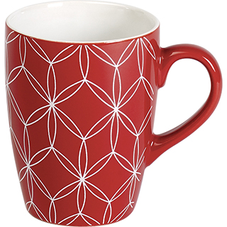 Mug cramique dcor rouge 
