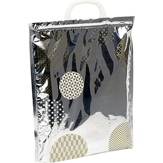 Bag isotherm bubbles gold/white handles white