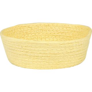 Tray paper rope round yellow