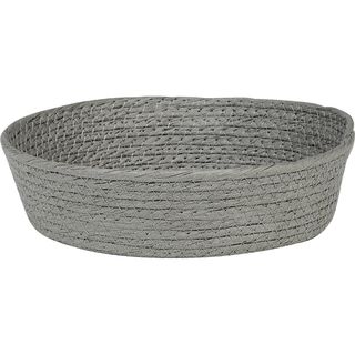 Corbeille corde de papier ronde gris 