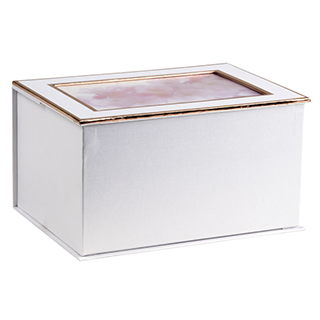 Box cardboard rectangle pearly copper edge