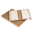 Beige/brown rectangular giftbox with 8 press studs - delivered flat