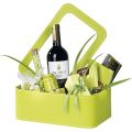 Rectangular gift box with PVC window  / lime green