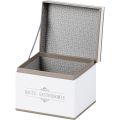 "Haute Gastronomie" round cardboard gift box / white and grey