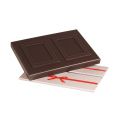 Rectangular brown gingham, leather effect Photo Frame gift box with printed red bow 35x25x12 cm