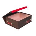 Rectangular display gift box with brown/pink pixels