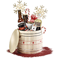Box wood nature barrel-shaped red/white design