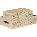 Tray wood rectangular MERRY CHRISTMAS grey/gold handles