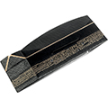 Box cardboard rectangular SAVOUREUX black/copper black cord side closure