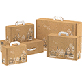 Suitcase cardboard kraft rectangular BONNES FTES chalets/grey/white