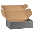 Box cardboard kraft rectangular grey delivered flat (to assemble)