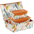 Coffret carton rectangle orange/fracheur fermeture aimante