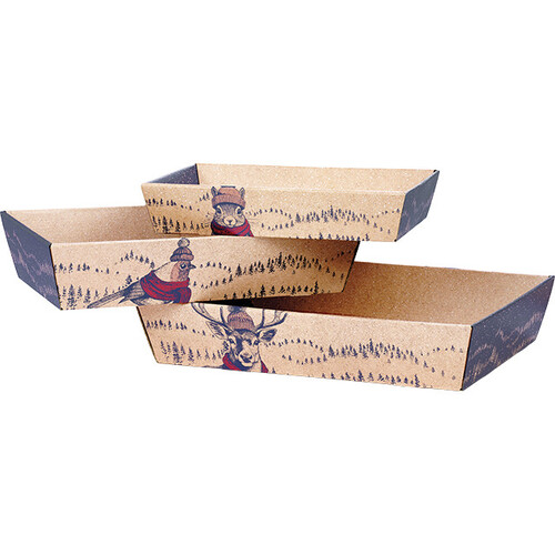 Corbeille carton kraft rectangle RENCONTRES...