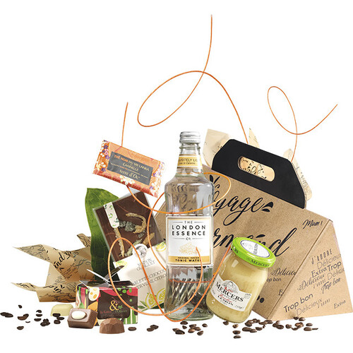 Coffret carton triangle VOYAGE GOURMAND noir