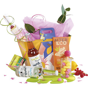 Bolsa cartón forma troncocónica JARDIN DE CITRICOS asas 2