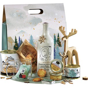 Coffret carton 2 bouteilles CAMPAGNE ENNEIGEE poignée