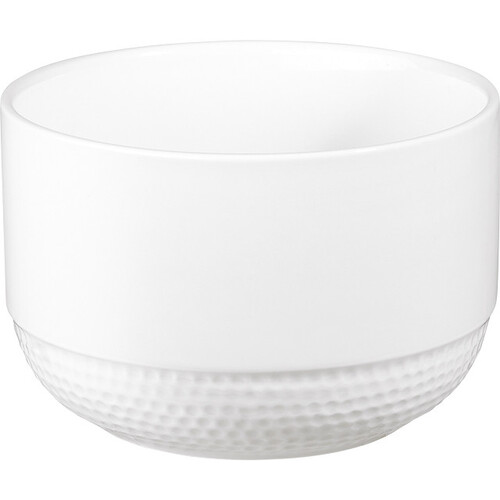 Cuenco de porcelana blanca redonda