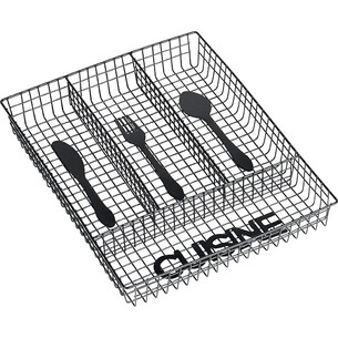 Tray cutlery metal rectangle black cover 2