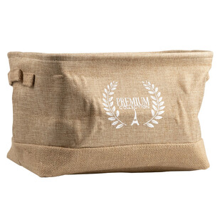 Tray hessian lining rectangle natural handles