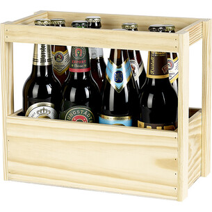Casier bois pin 8 bières 50cl 2