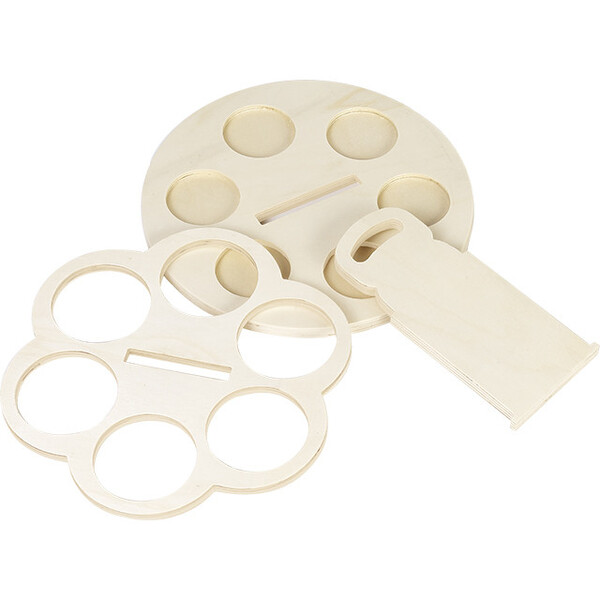 B.Turn Porta cerveza madera redondo con asa 6 Latas 44cl