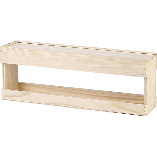 Box Pinewood 6 beer can 33cl sliding lid