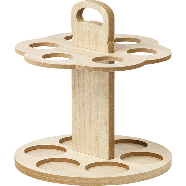 B.Turn Porta Cerveja MDF redondo com alça 6 Long Neck