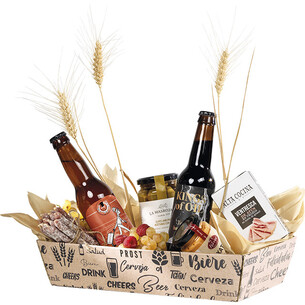 Tray cardboard kraft rectangular beer black delivered flat 2