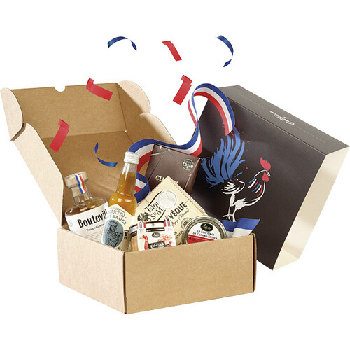 Box cardboard kraft square sleeve 100% COCORICO...