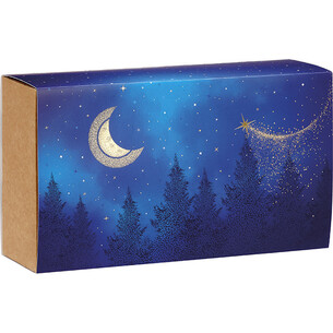 Caja cartón kraft rectangular funda NOCHE ESTRELLADA...