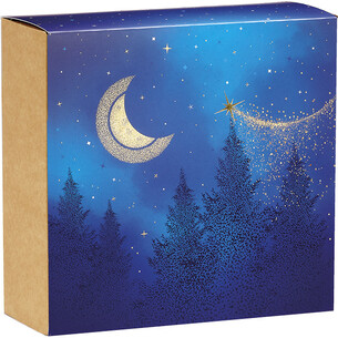 Coffret carton kraft carré fourreau NUIT ETOILEE...