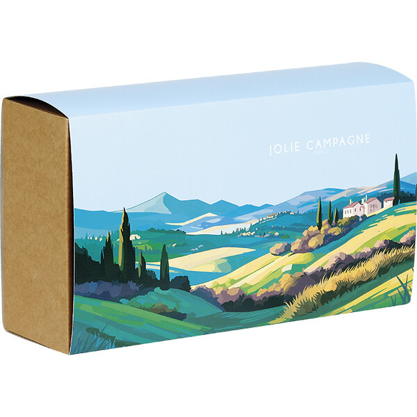 Box cardboard kraft rectangular sleeve LOVELY COUNTRYSIDE delivered flat