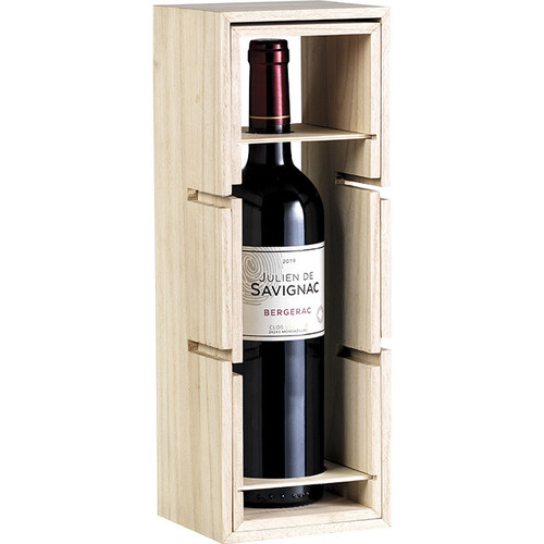 Box wood 1 bottle Burgundy/Bourgogne/Champagne slide 5 bottles