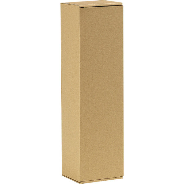 Caja cartón kraft 1 botella entrega plana