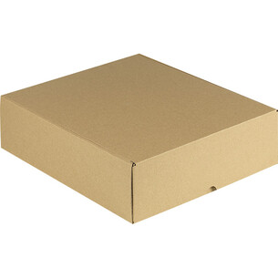 Caja cartón kraft 3 botellas entrega plana