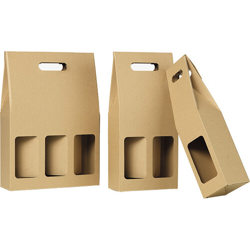 Valisette carton kraft/neutre 3 bouteilles...