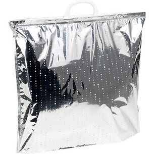 Sac isotherme décor pois blancs poignée blanche