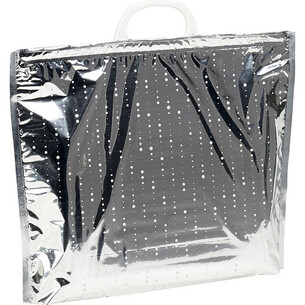 Sac isotherme décor pois blancs poignée blanche