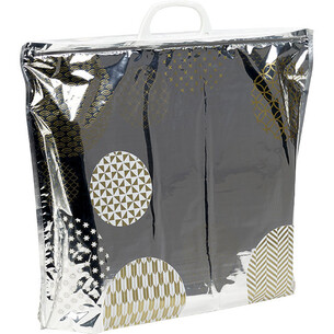 Bolsa isotérmica con decoración de burbujas dorado/blanco...