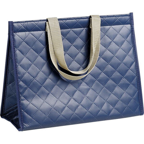 Sac isotherme rectangle bleu 2 anses nylon/fermeture scratch