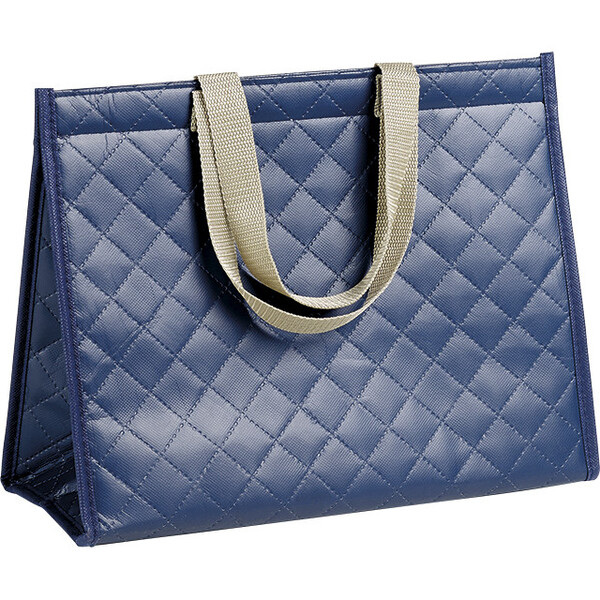 Sac isotherme rectangle bleu 2 anses nylon/fermeture scratch
