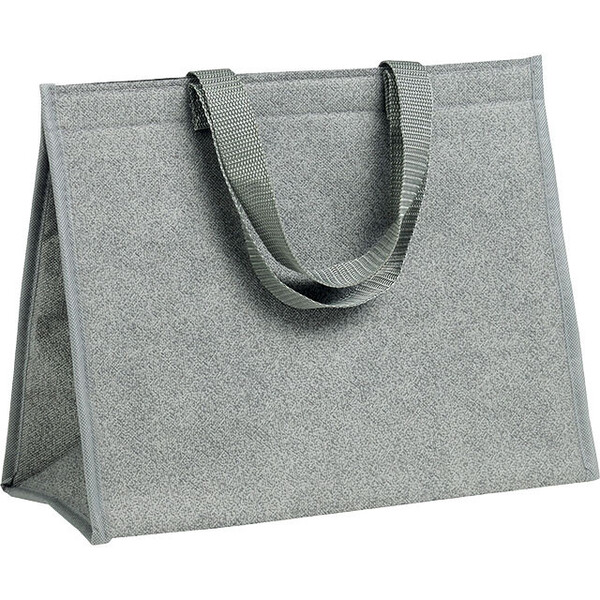 Sac isotherme rectangle gris 2 anses nylon/fermeture scratch