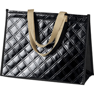 Bolsa isotérmica rectangular negro con 2 asas de nylon...