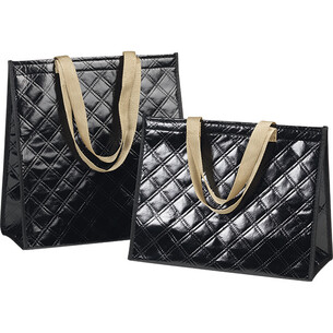 Bolsa isotérmica rectangular negro con 2 asas de nylon... 2